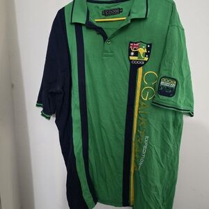 COOGI Vibrant Green and Navy Polo